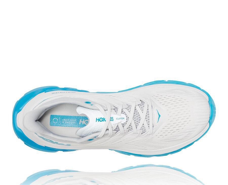 Hoka One One Løbesko Herre - Clifton Edge - Hvide/Blå - 574168AVT